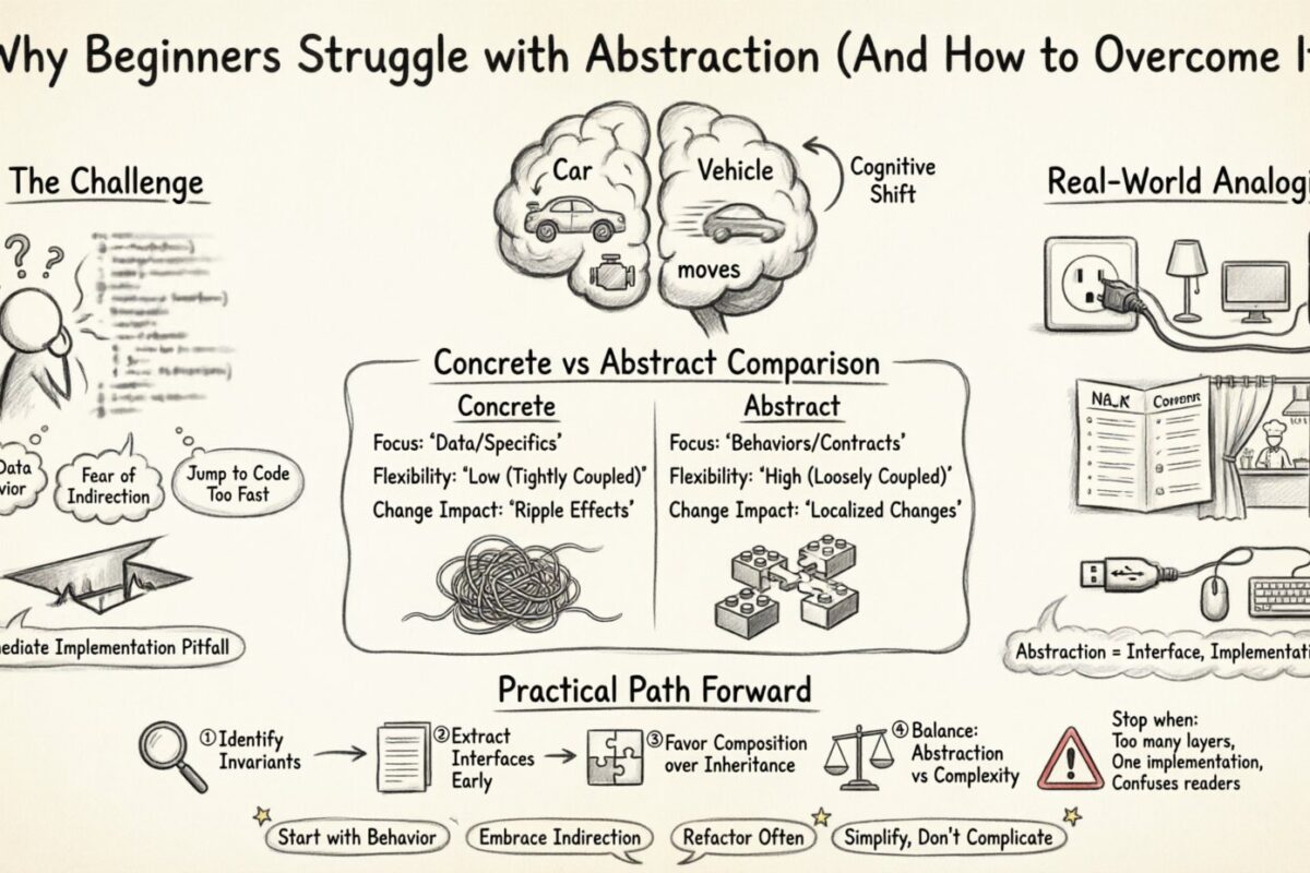 Warum Anfänger mit Abstraktion kämpfen (und wie man dies überwinden kann)