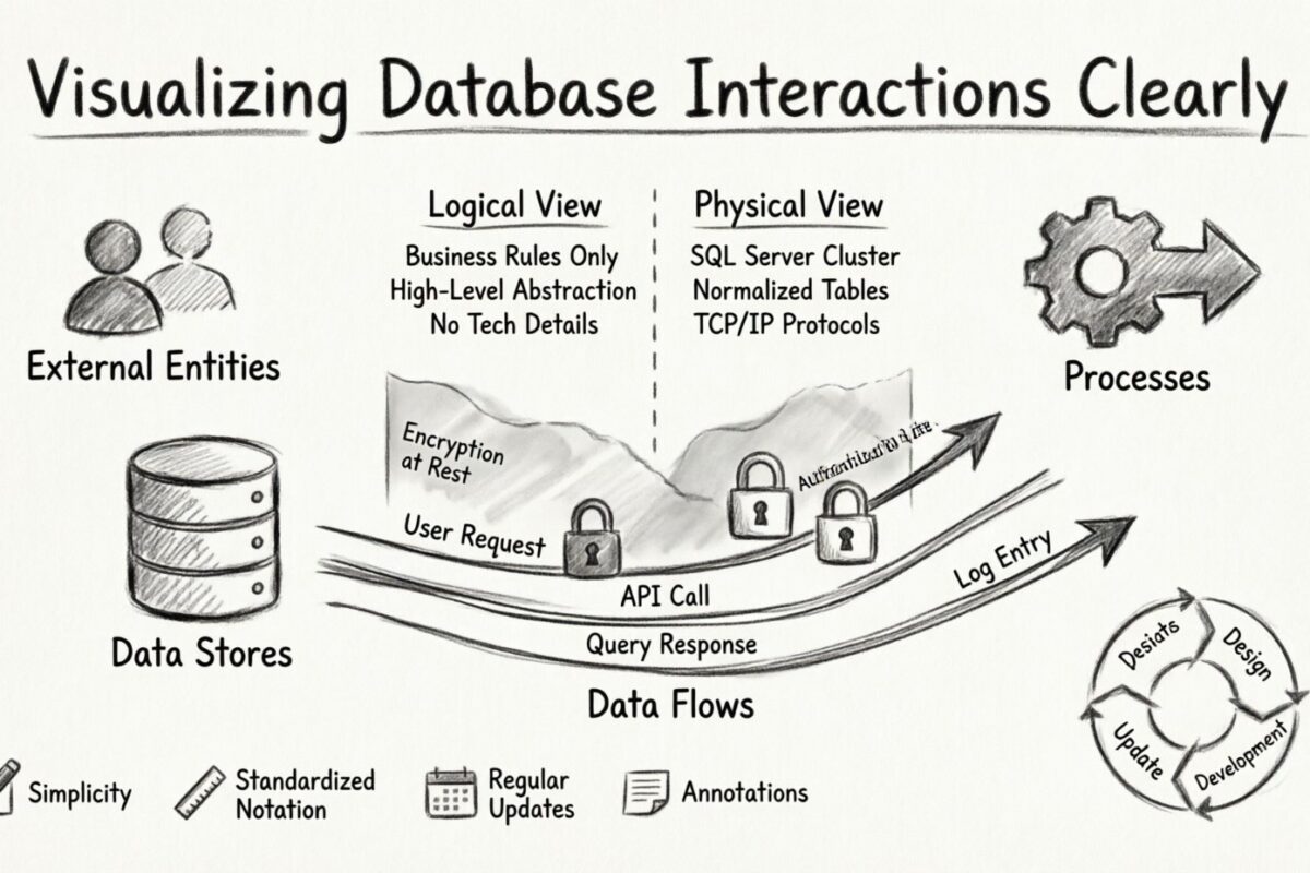 DFD-Leitfaden: Visualisierung von Datenbankinteraktionen klar und verständlich