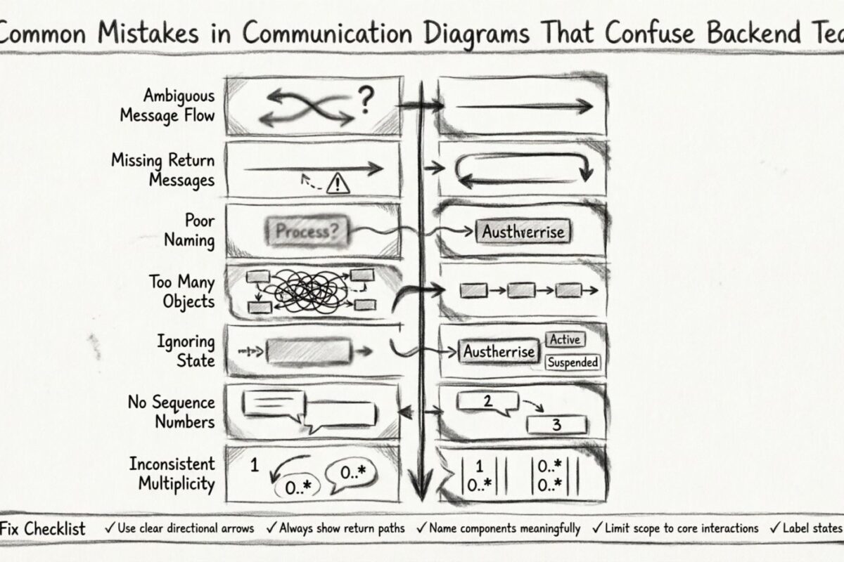 Häufige Fehler in Kommunikationsdiagrammen, die Backend-Teams verwirren Häufige Fehler in Kommunikationsdiagrammen, die Backend-Teams verwirren
