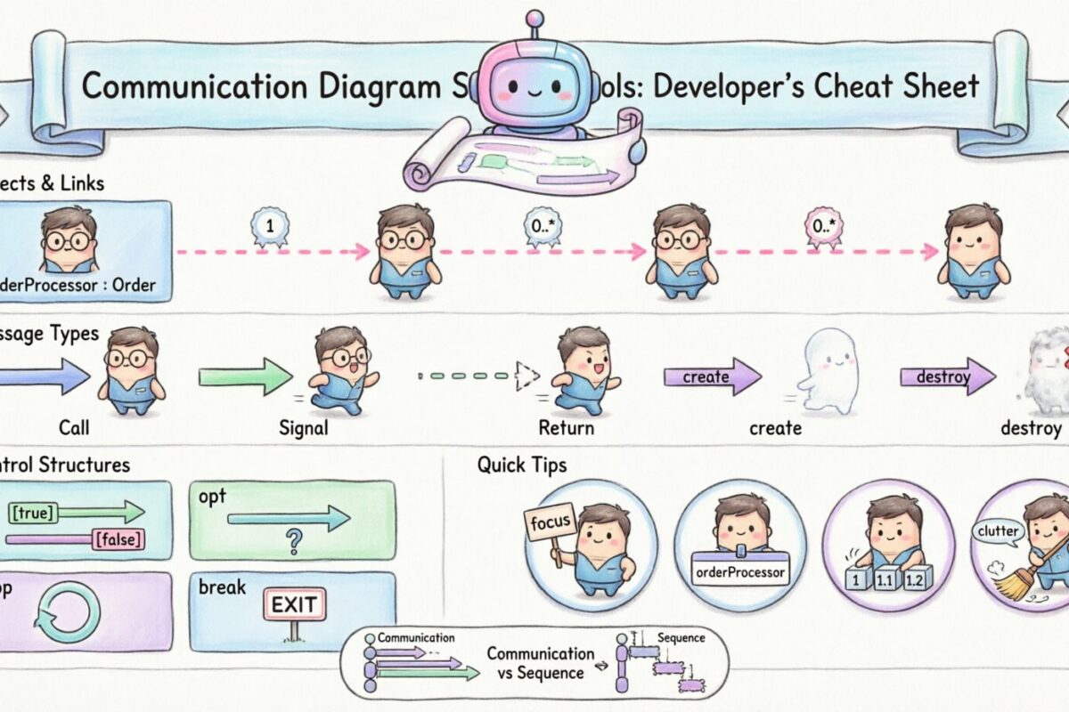 Tiefgang in die Symbole von Kommunikationsdiagrammen: Eine Zusammenfassung für Entwickler Tiefgang in die Symbole von Kommunikationsdiagrammen: Eine Zusammenfassung für Entwickler
