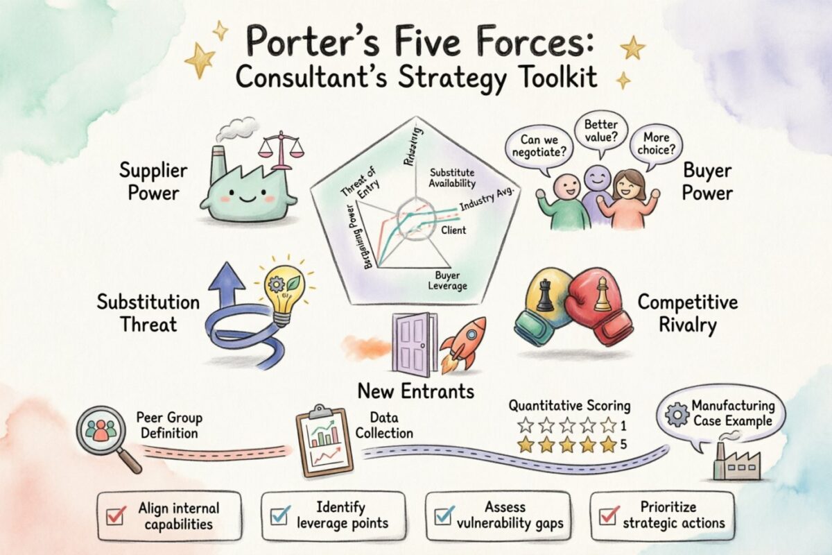 Benchmarking competitivo de los Cinco Factores de Porter: Una herramienta para consultores en estrategia del cliente