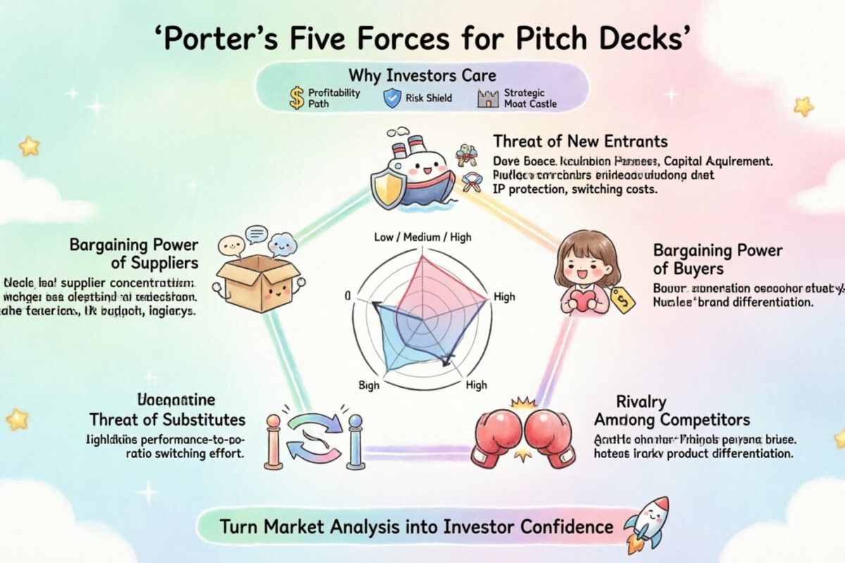 Las cinco fuerzas de Porter para presentaciones de inversión: demostrando comprensión del mercado a inversores