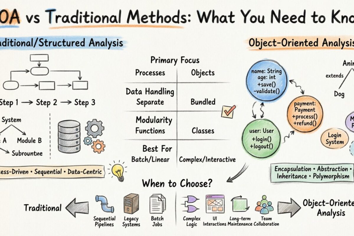 Analyse orientée objet versus méthodes traditionnelles : ce que vous devez savoir Analyse orientée objet versus méthodes traditionnelles : ce que vous devez savoir