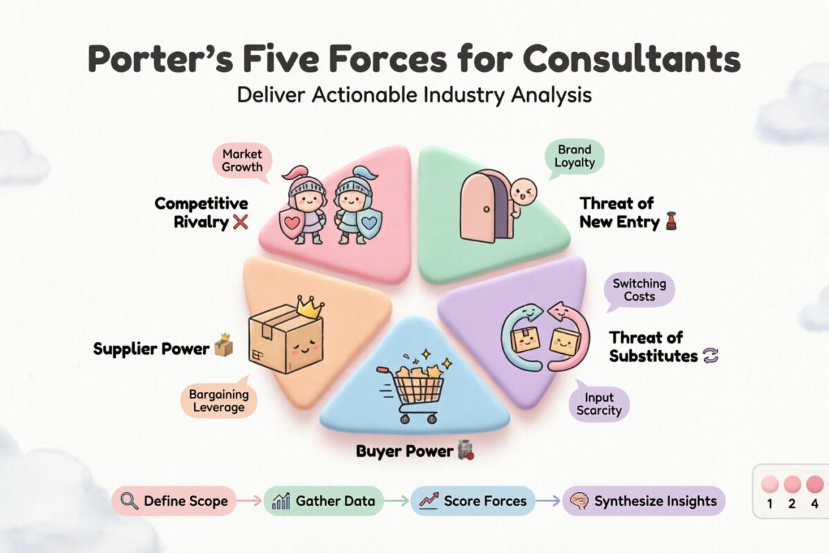 Les Cinq Forces de Porter pour les consultants : fournir une analyse sectorielle concrète aux clients Les Cinq Forces de Porter pour les consultants : fournir une analyse sectorielle concrète aux clients