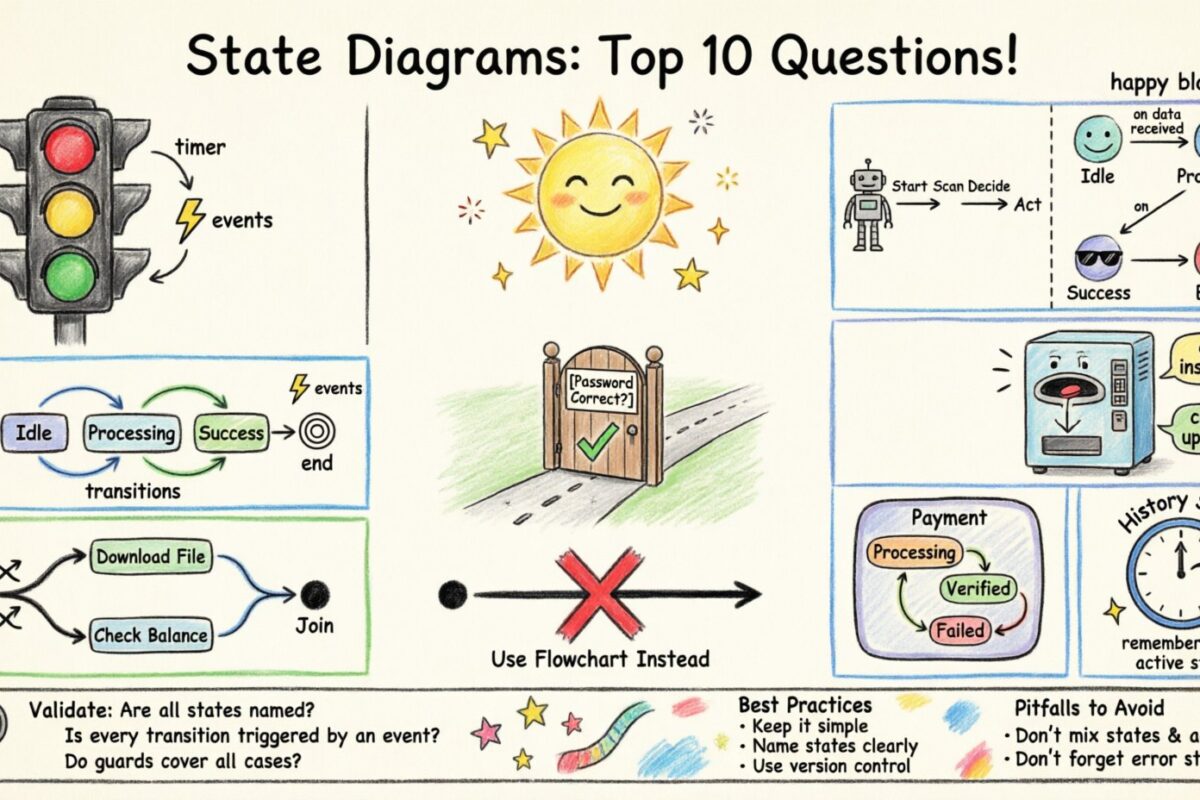 Diagram d’état Q&R : Vos 10 questions les plus fréquentes répondues simplement