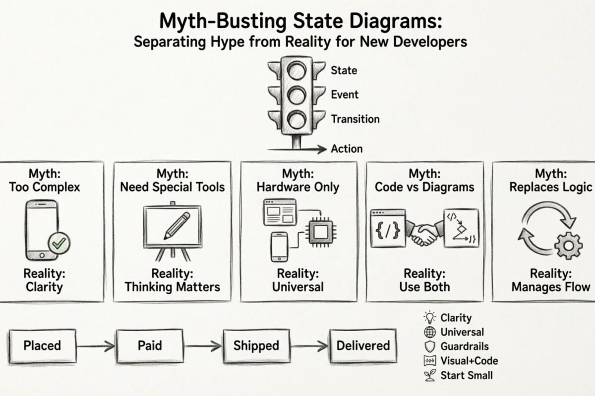 Débunking les diagrammes d’état : distinguer le bruit de la réalité pour les nouveaux développeurs