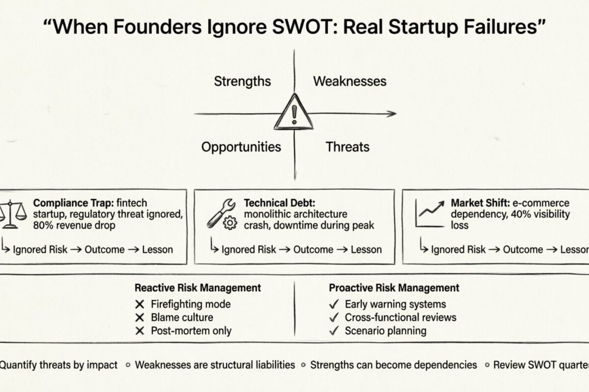 Études de cas réelles de startups : Ce qui se passe lorsque les fondateurs ignorent les risques de l’analyse SWOT Études de cas réelles de startups : Ce qui se passe lorsque les fondateurs ignorent les risques de l’analyse SWOT