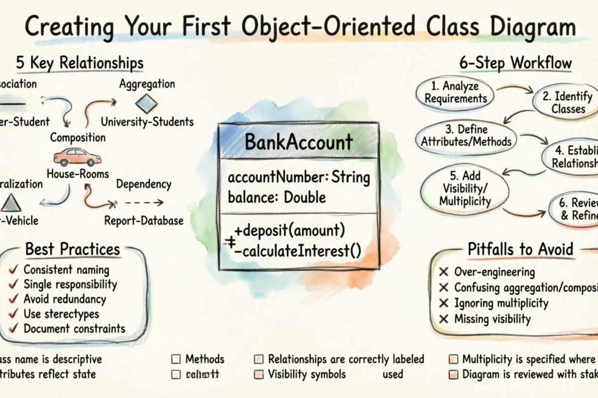 इंटरैक्टिव ट्यूटोरियल: अपना पहला ऑब्जेक्ट-ओरिएंटेड क्लास डायग्राम बनाना