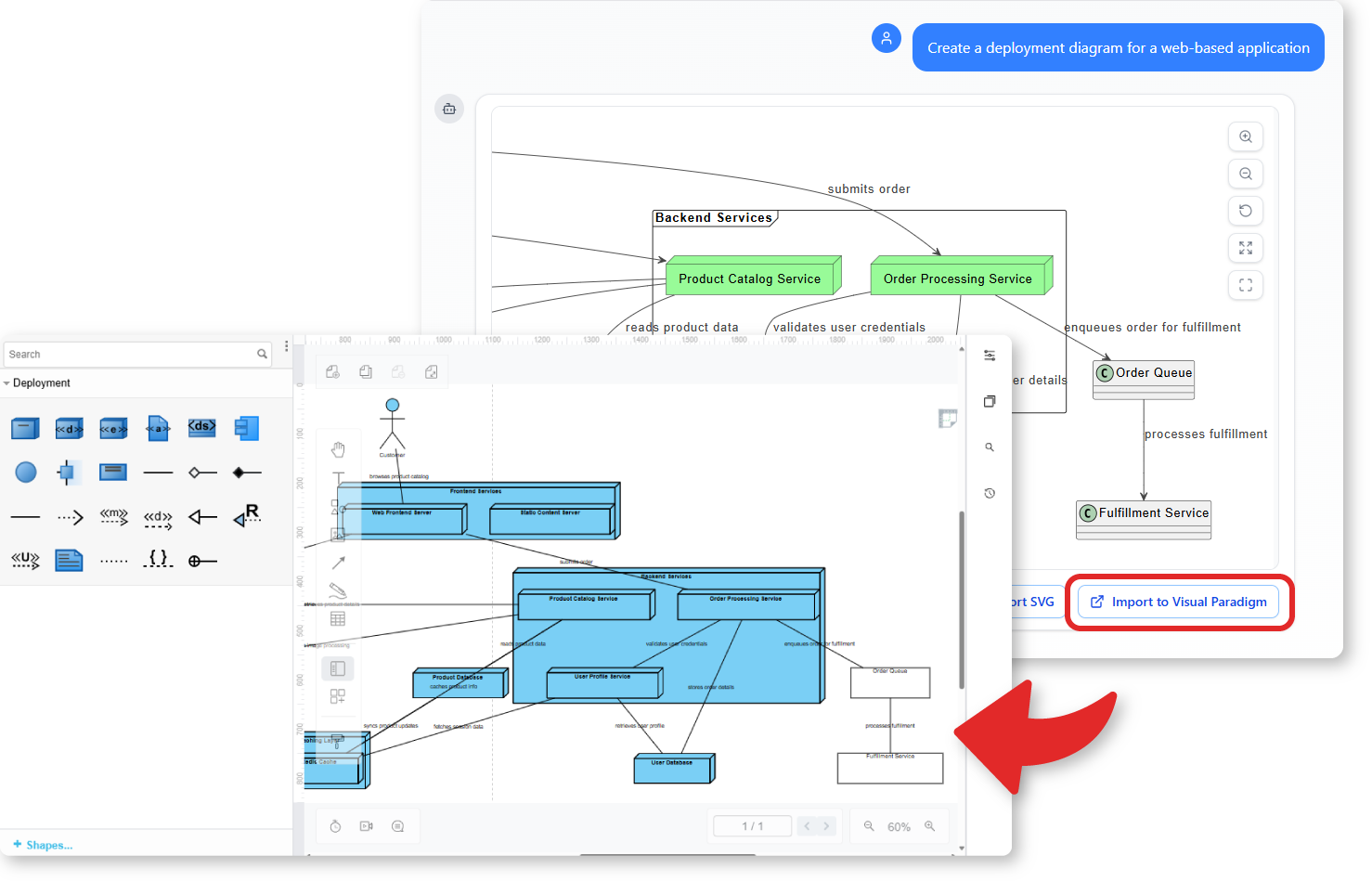Edit diagram in Visual Paradigm Online Diagram Editor