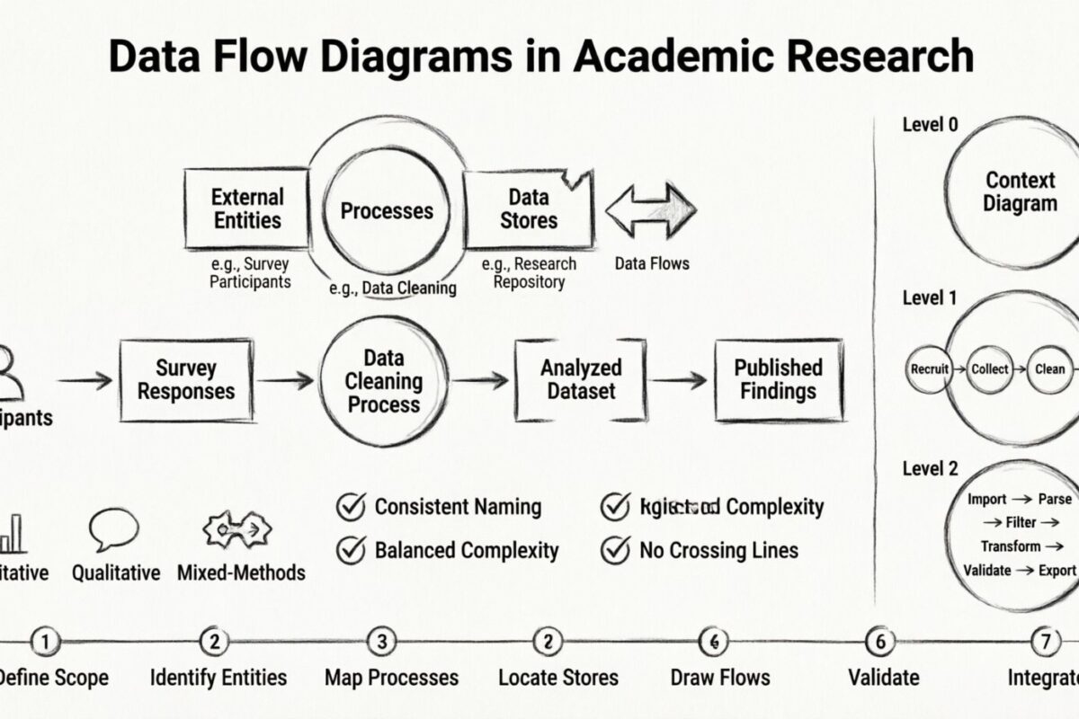 Diagramy przepływu danych w badaniach akademickich Diagramy przepływu danych w badaniach akademickich