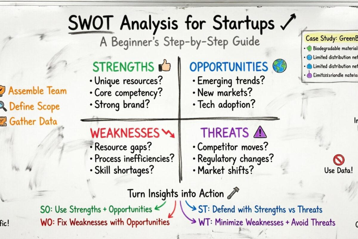 Analiza SWOT dla startupów: Krok po kroku dla początkujących – jak uruchomić silnie