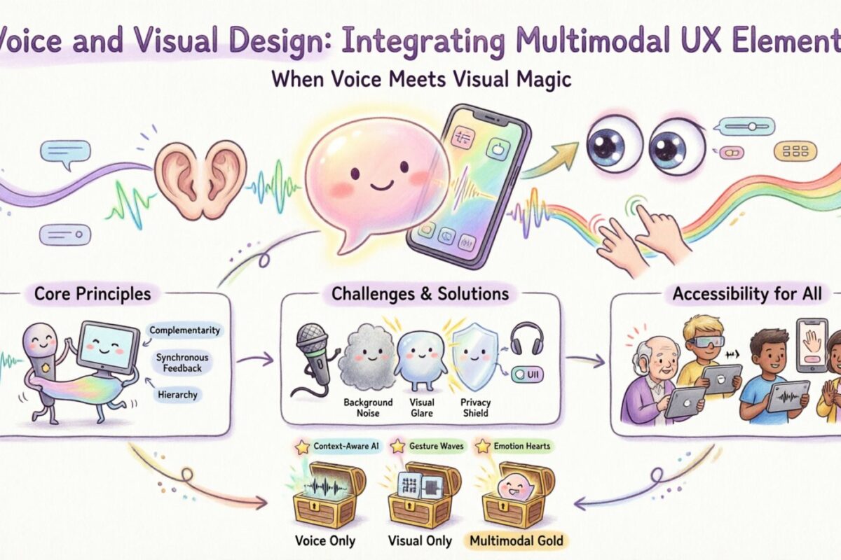 Design de Voz e Visual: Integrando Elementos de UX Multimodal de Forma Eficiente