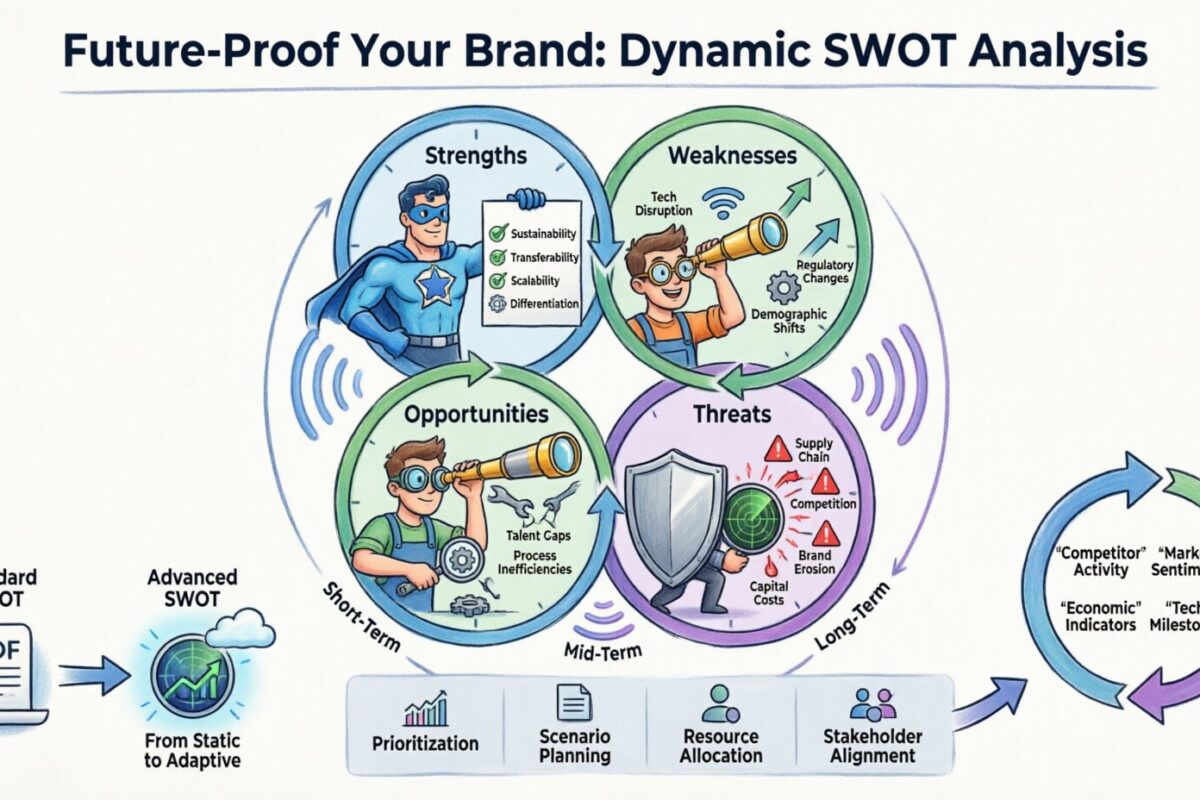 Bảo vệ Thương hiệu của Bạn trước Tương lai: Dự đoán Xu hướng với Phân tích SWOT Nâng cao Bảo vệ Thương hiệu của Bạn trước Tương lai: Dự đoán Xu hướng với Phân tích SWOT Nâng cao