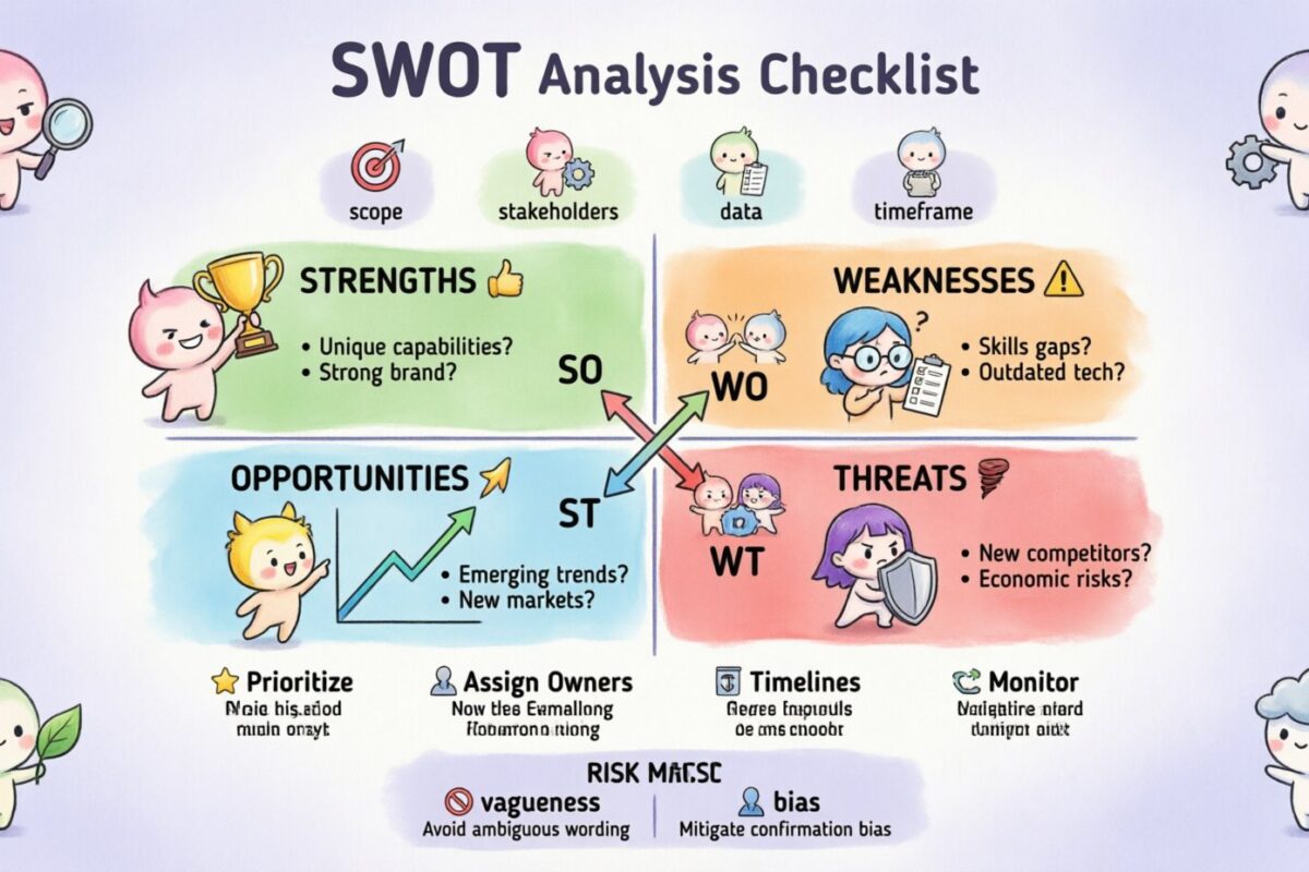 Bản kiểm tra Phân tích SWOT Toàn diện: Đảm bảo Không Yếu Tố Quan Trọng Nào Bị Bỏ Lỡ Bản kiểm tra Phân tích SWOT Toàn diện: Đảm bảo Không Yếu Tố Quan Trọng Nào Bị Bỏ Lỡ