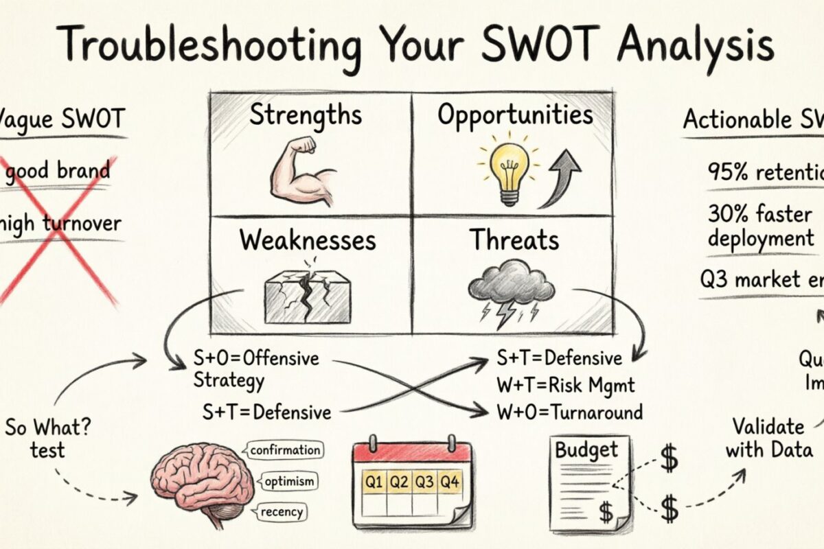 Khắc phục Chiến lược của Bạn: Khi Phân tích SWOT của Bạn Cảm Giác Mơ Hồ hoặc Vô Dụng Khắc phục Chiến lược của Bạn: Khi Phân tích SWOT của Bạn Cảm Giác Mơ Hồ hoặc Vô Dụng