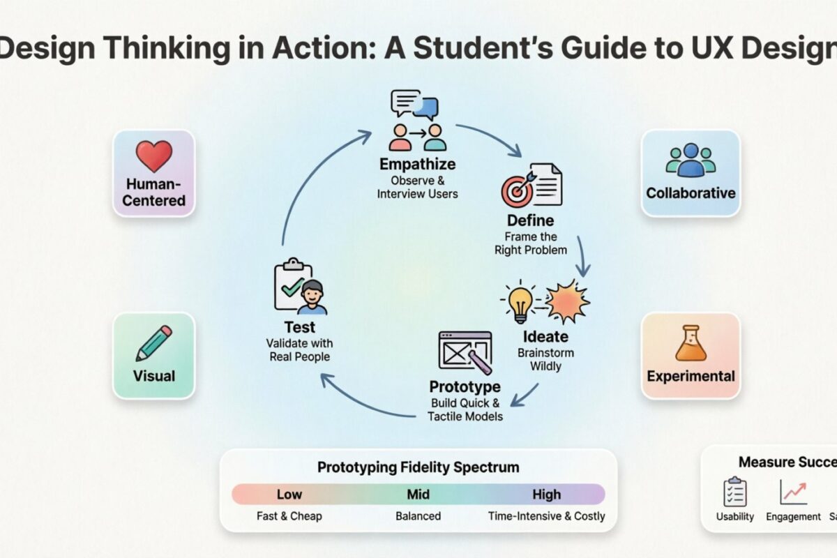 UX Design Guide: Design Thinking in Action – A Practical Guide for Interaction Design Students