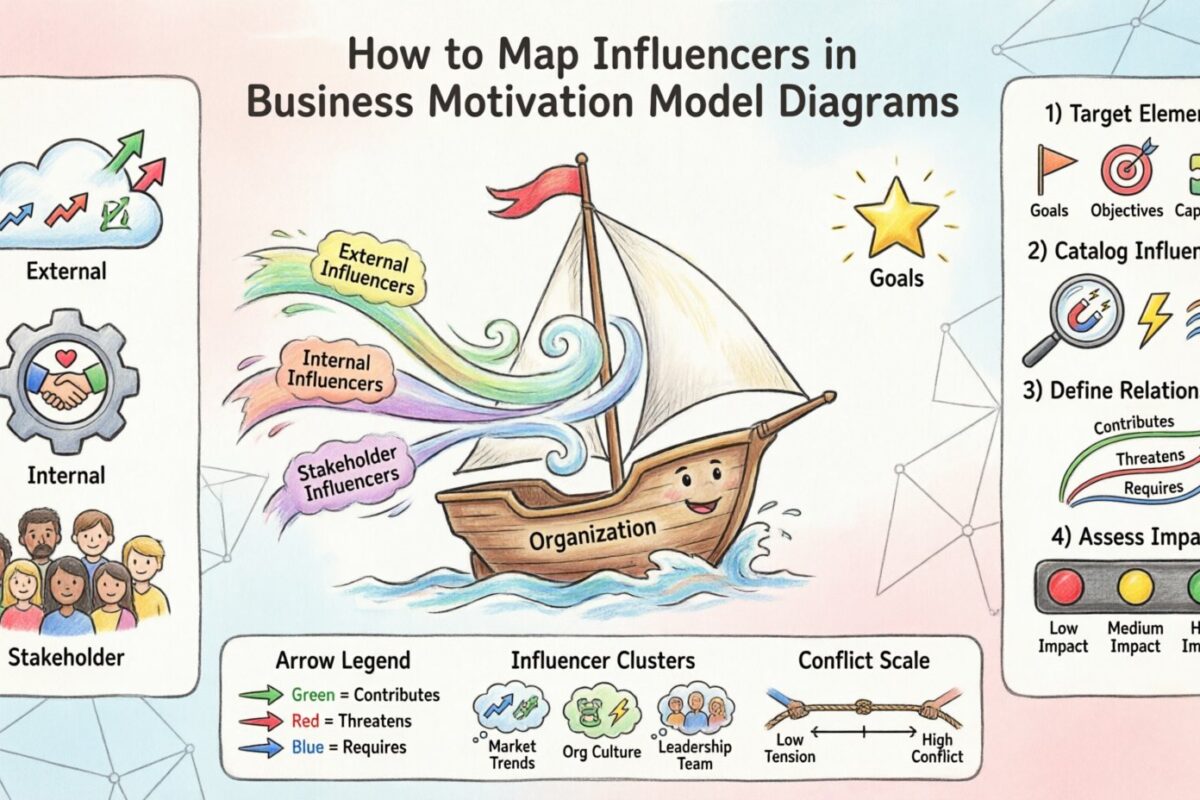 How to Map Influencers in Business Motivation Model Diagrams