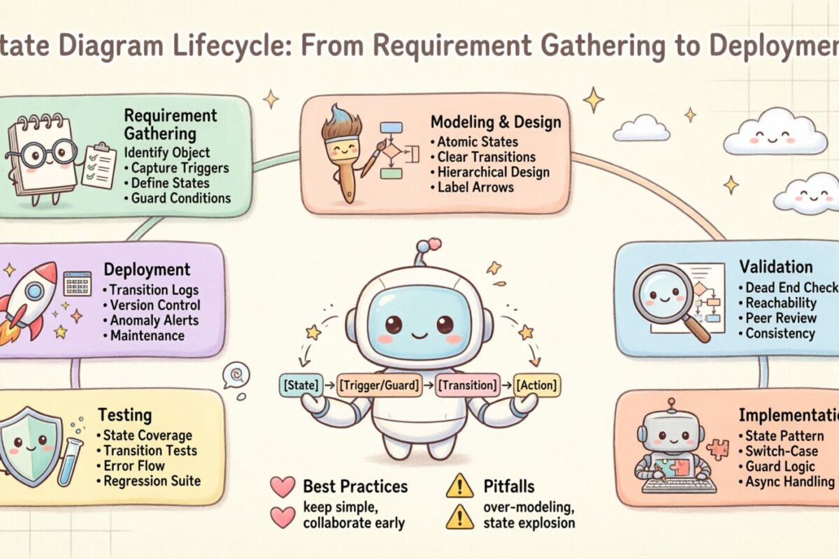 State Diagram Lifecycle: From Requirement Gathering to Deployment