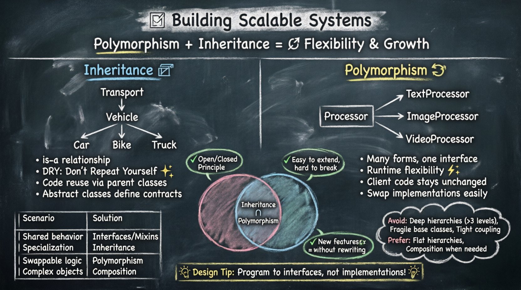Building Scalable Systems: The Power of Polymorphism and Inheritance