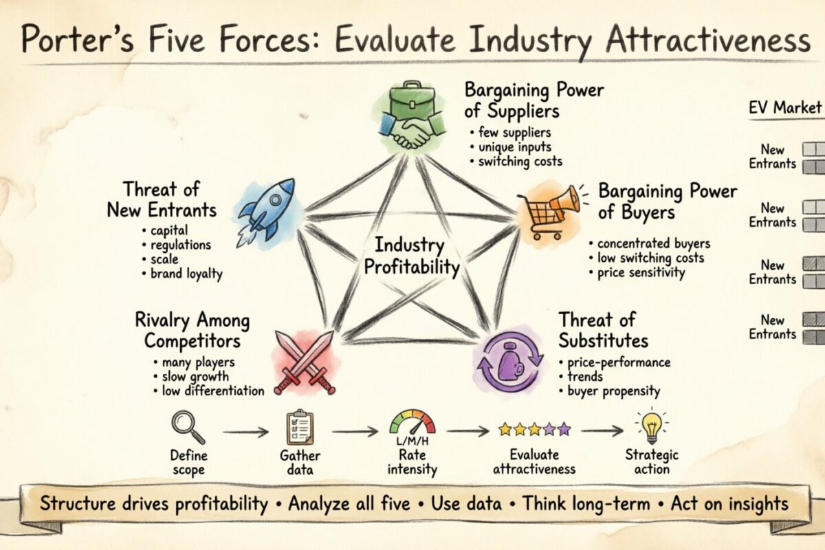 How to Apply Porter’s Five Forces to Evaluate Industry Attractiveness and Profit Potential