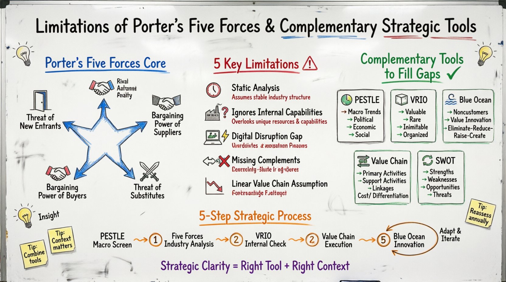 Limitations of Porter’s Five Forces: When to Supplement with Other Strategic Tools