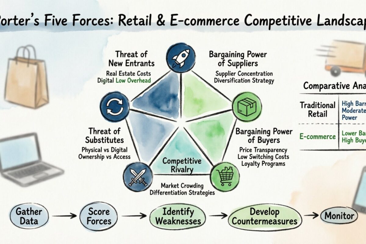 Applying Porter’s Five Forces to Retail and E-commerce Competitive Landscapes