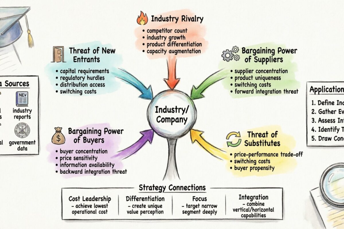 Integrating Porter’s Five Forces into Strategic Management Coursework and Projects