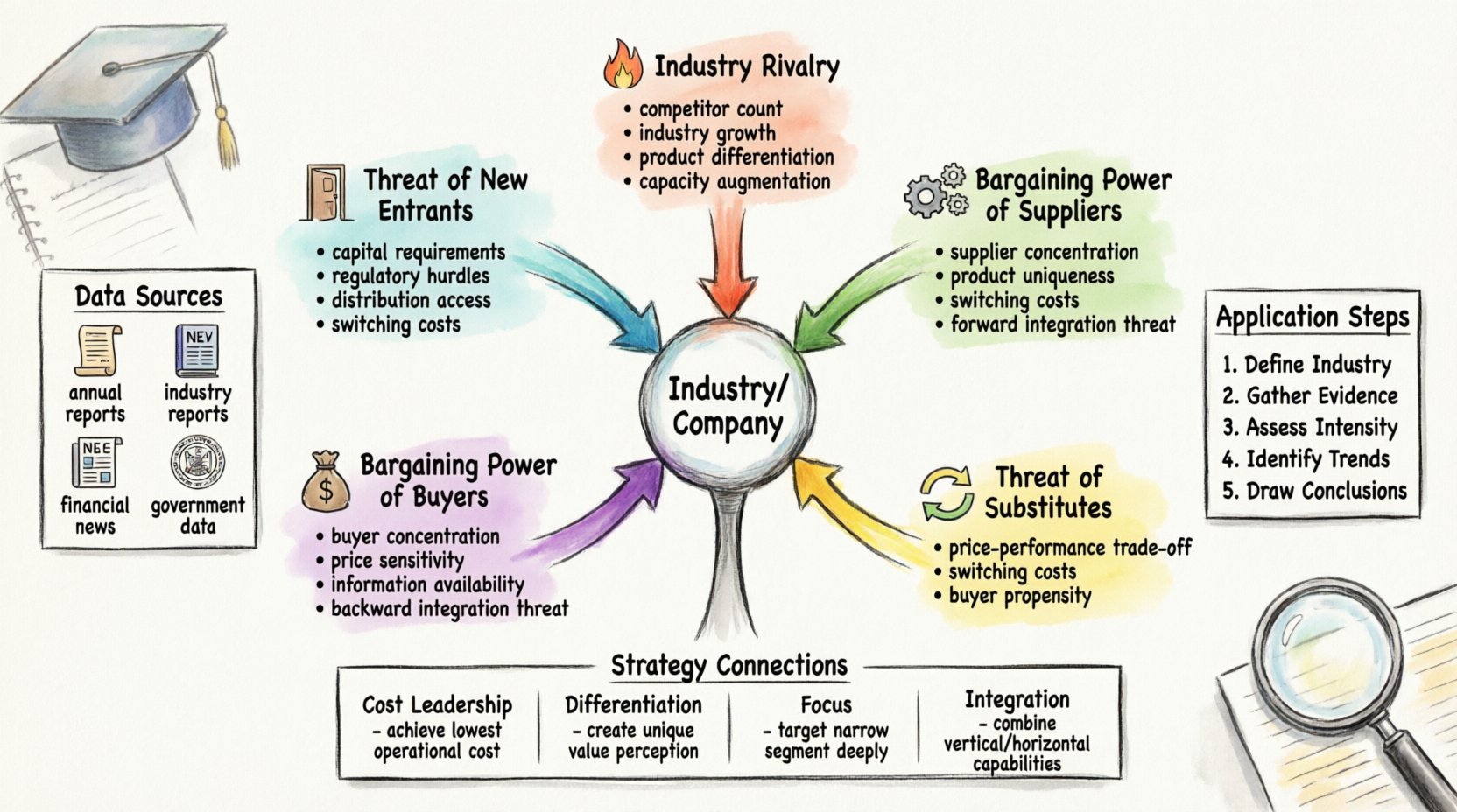 Integrating Porter’s Five Forces into Strategic Management Coursework and Projects