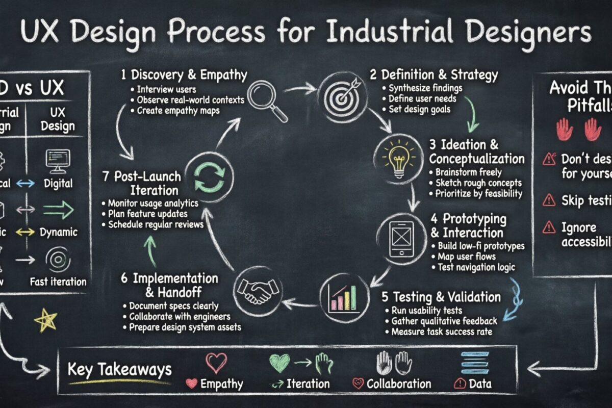 Comprehensive Walkthrough of the UX Design Process for Industrial Designers