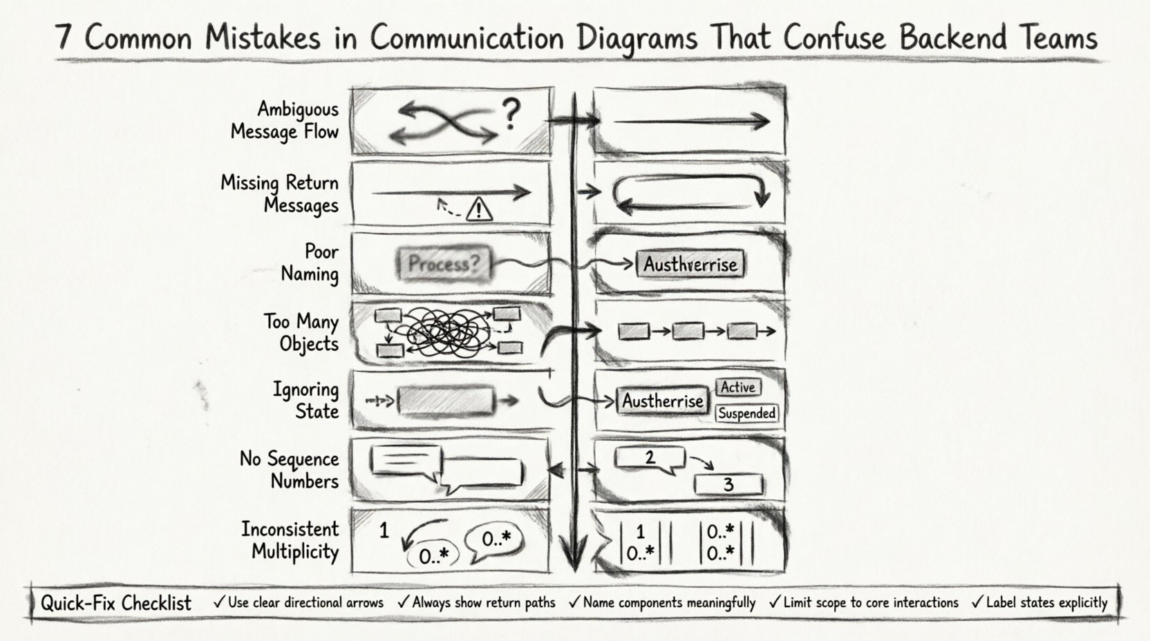 Common Mistakes in Communication Diagrams That Confuse Backend Teams Common Mistakes in Communication Diagrams That Confuse Backend Teams