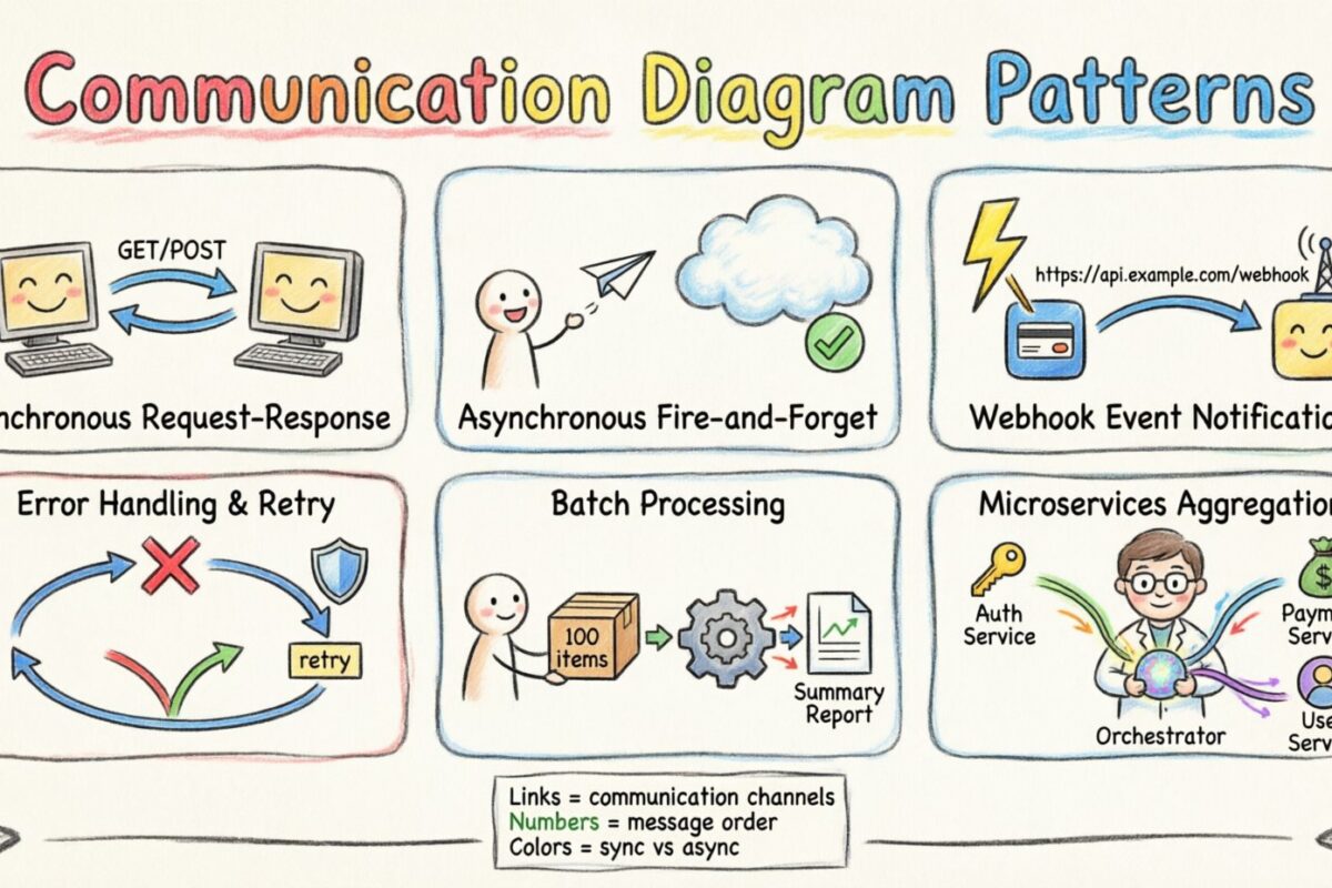 Communication Diagram Patterns: Reusable Templates for Common API Scenarios