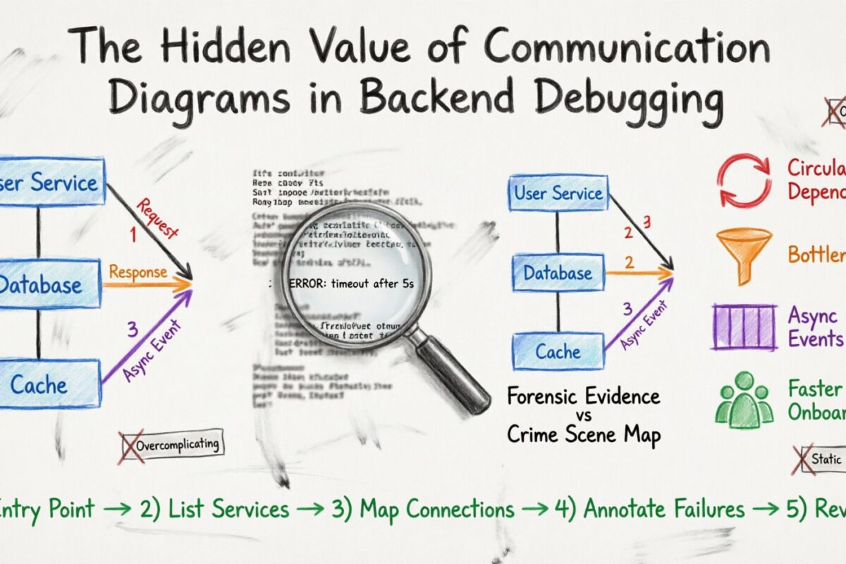 The Hidden Value of Communication Diagrams in Backend Debugging Sessions
