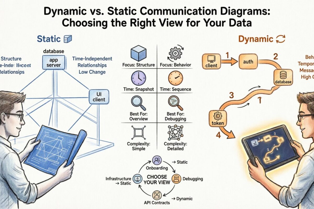 Dynamic vs. Static Communication Diagrams: Choosing the Right View for Your Data