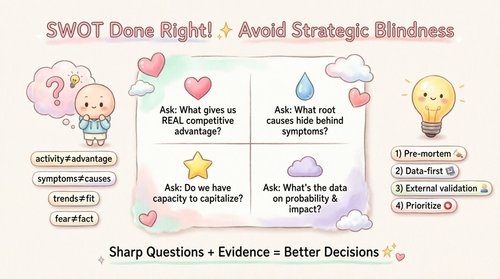 SWOT Analysis Errors: How Poor Questioning Ruins Founder Decision-Making SWOT Analysis Errors: How Poor Questioning Ruins Founder Decision-Making
