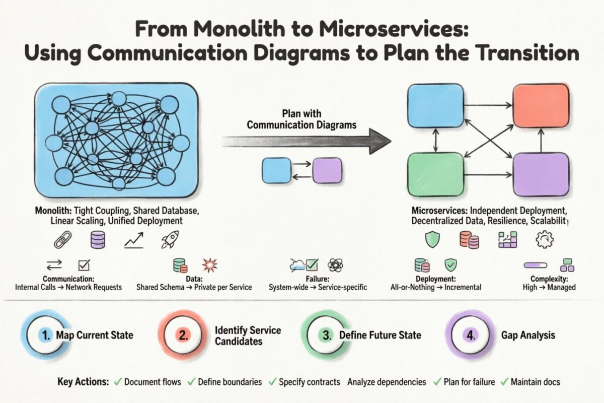 From Monolith to Microservices: Using Communication Diagrams to Plan the Transition