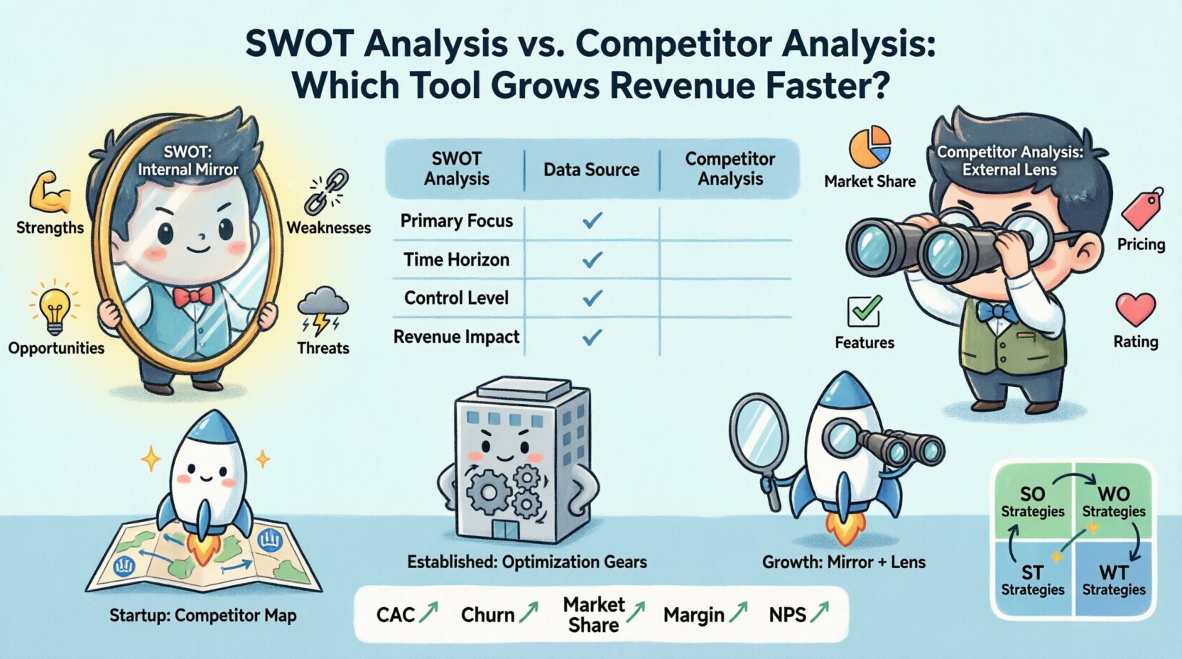 SWOT Analysis vs. Competitor Analysis: Which Tool Actually Grows Your Revenue Faster?